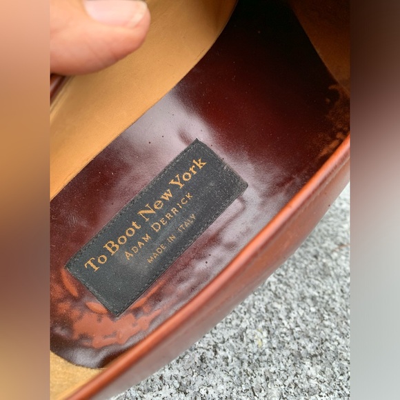 TO BOOT NEW YORK ADAM DERRICK RICH BROWN LEATHER PENNY LOAFER, ITALY, 10 - Picture 5 of 16